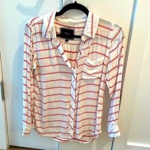 Rails coral striped button down shirt - really soft!